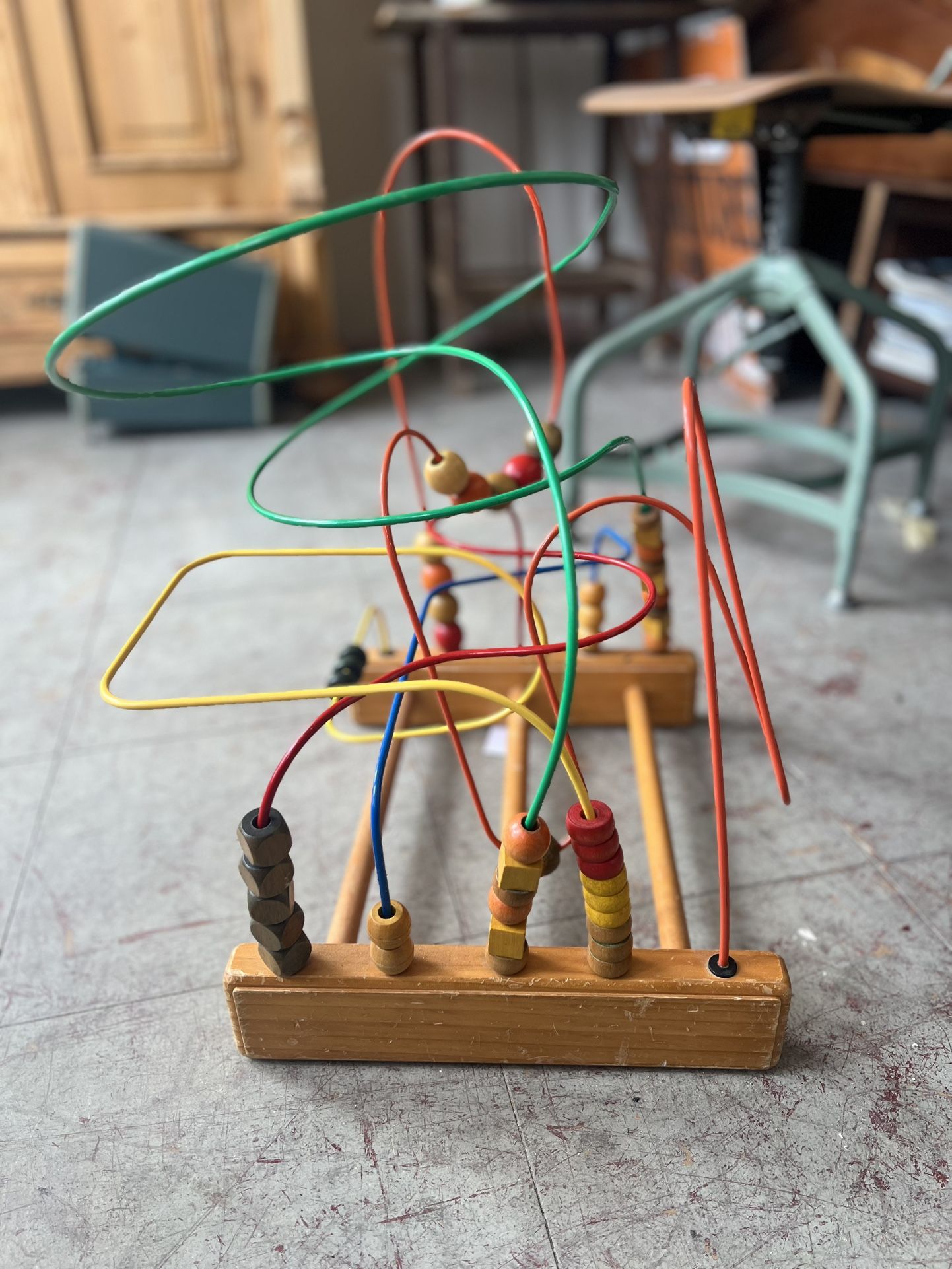 Vintage Bead Maze Toy