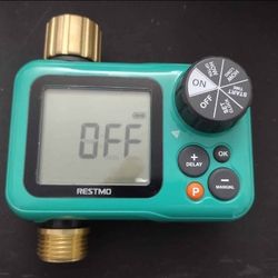 RESTMO Sprinkler Timer with Brass Inlet & Outlet, 3 Separate Programs Hose Timer, Programmable Water
