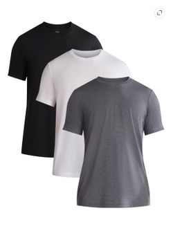 George Men's & Big Men's Classic Fit 3-Pack Crewneck Tee with Short Sleeves,