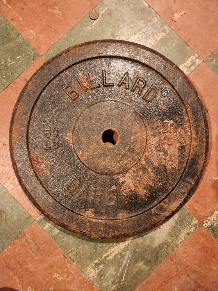 Billard Barbell Weight - 50 Pound Weight