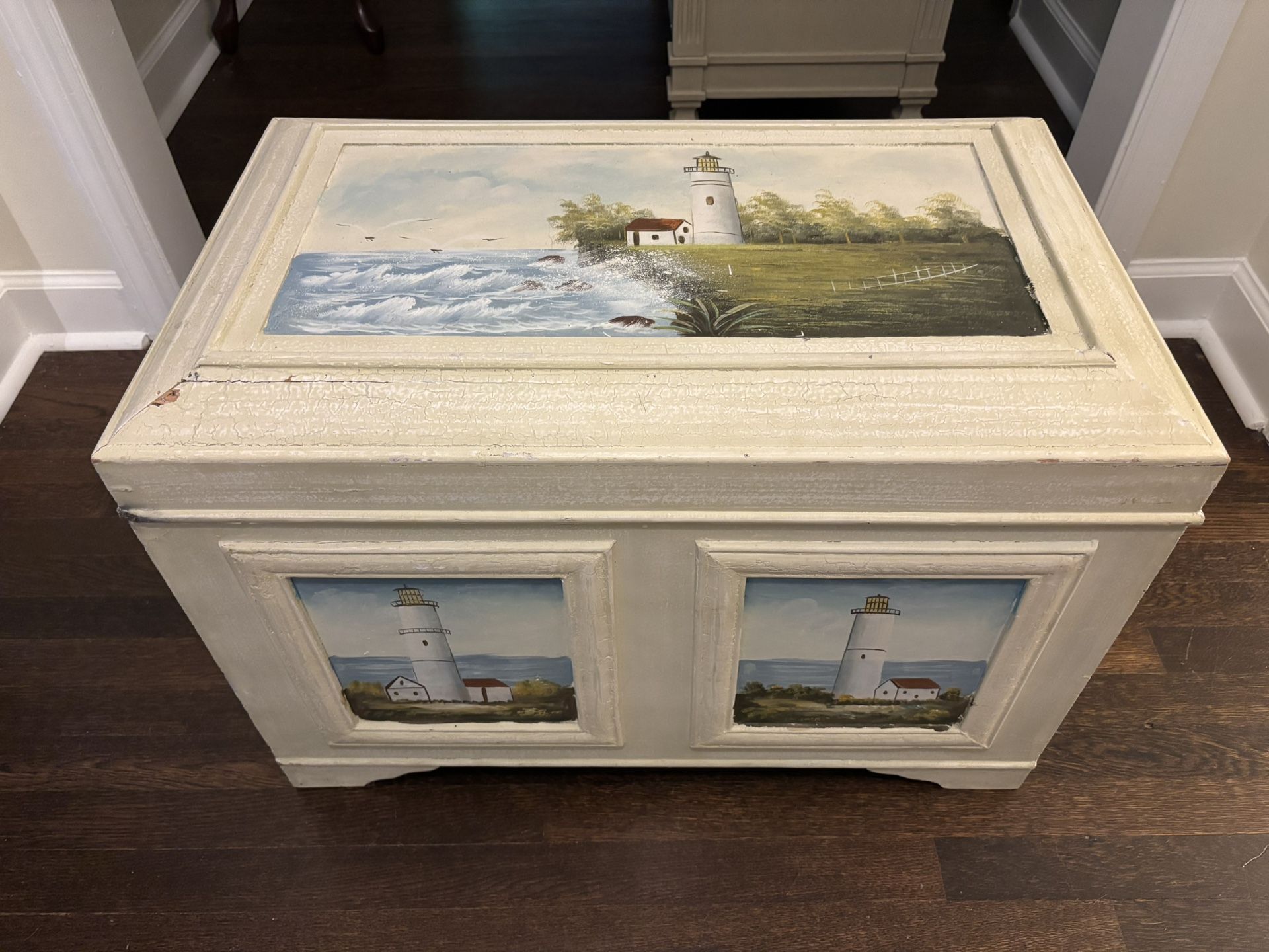 Antique Painted Chest / Trunk