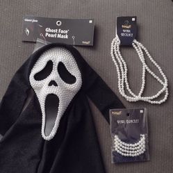Ghost Face Pearl Mask