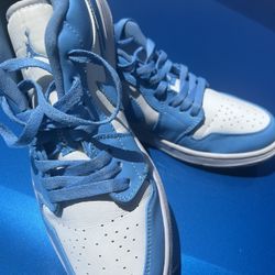 White & Blue Jordans
