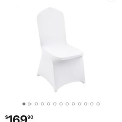 White Vevor Spandex Chair Covers