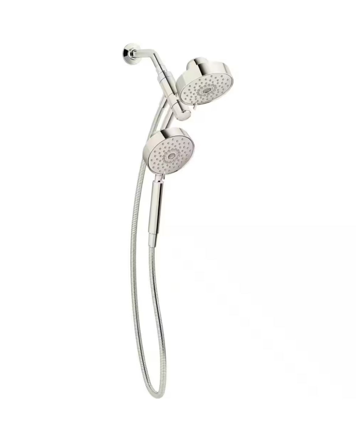KOHLER Purist 3-Spray Patterns 6 in. Dual Wall Mount Shower Heads with 1.75 GPM in Vibrant Polished Nickel