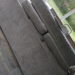 Gray Love Seat & Standard 3 Seat Sofa 