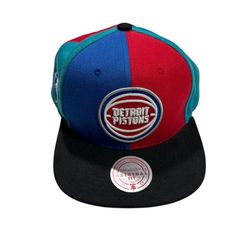 Mitchell and Ness NBA Detroit Pistons 75th Anniversary SnapBack Hat