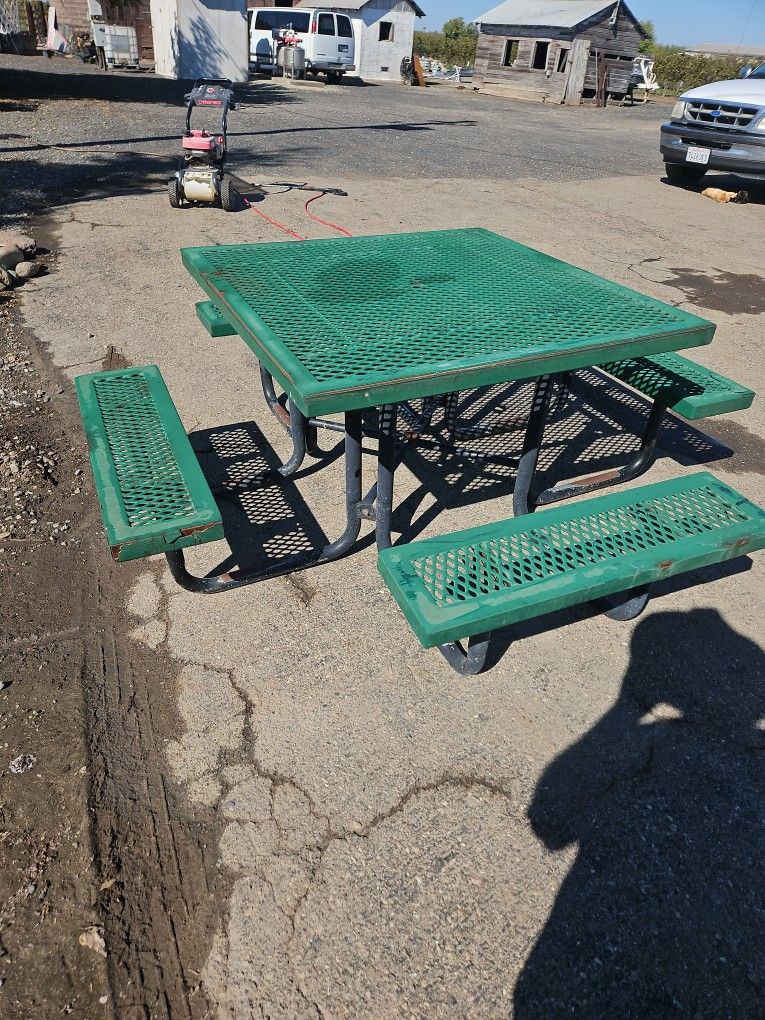 Heavy Duty Park Picnic Table Used And Some Abuse But A Good Deal at$# 200