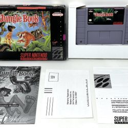 SNES Super Nintendo Disney's The Jungle Book Video Game - Complete