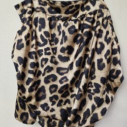 Pretty Little Thing Leopard Print Skirt Size 18 w/ Pockets 