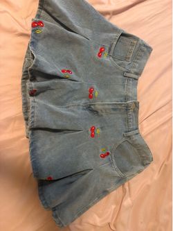Cherry Jean skirt