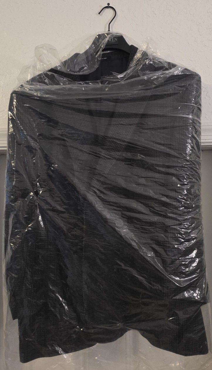 Mens 2-3xl Ralph Lauren Blue Suit Jacket 