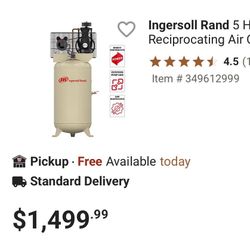 Ingersoll Rand 5 HP 80 gal. 2-Stage Reciprocating Air Compressor, 175 PSI