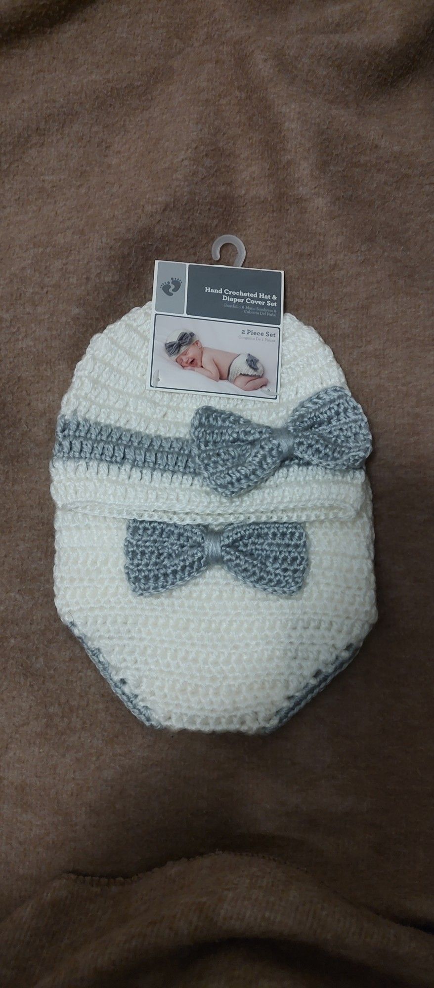 Infant 0 to 9 mos  crochet hat and diaper cover