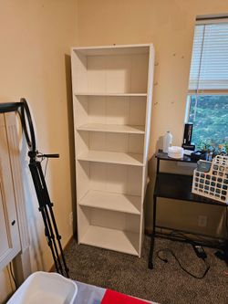 White bookshelf