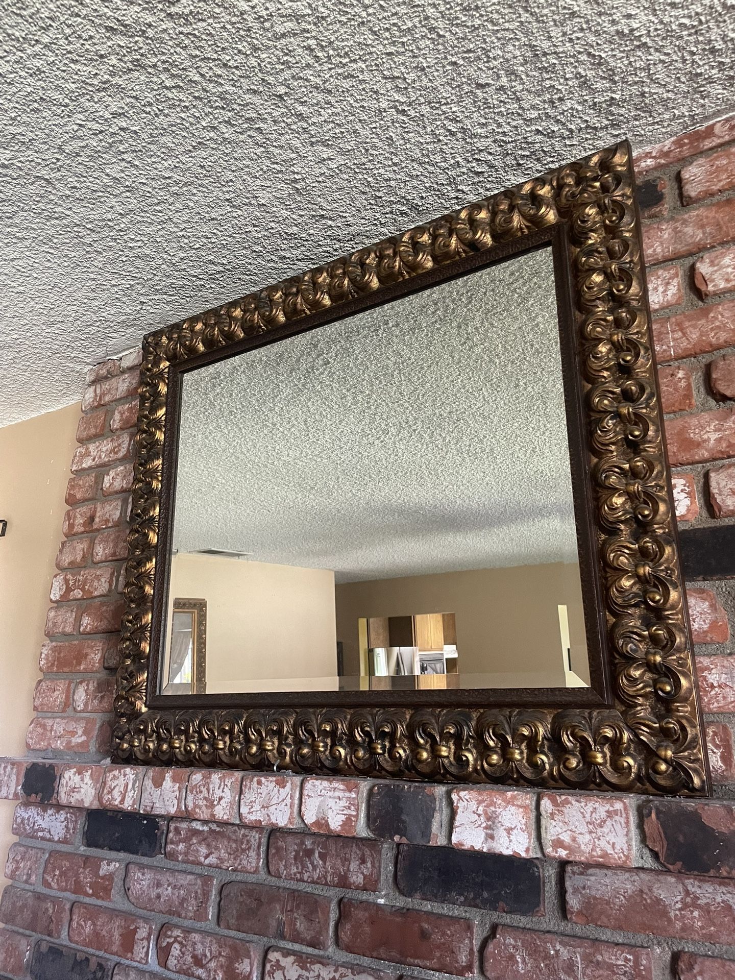 Large Mirror And Candle Holders