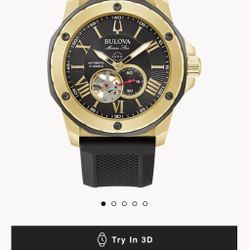 Bulova Watch Marine Star Open Heartbeat Automatic