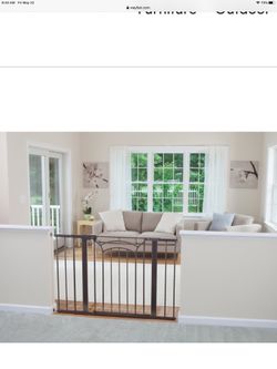 Baby or pets gate extra wide adjustable 47 inches wide 36 inches high