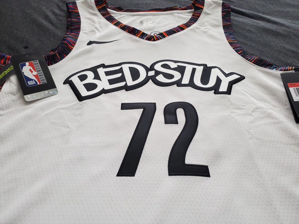 Nike new NBA Brooklyn Nets Biggie Smalls Bed-Stuy yellow Jersey CU0193-728  sz S