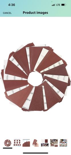 50 Plain Backing Sanding Sheets 