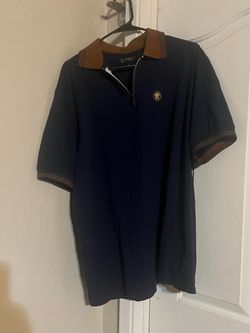 Moderno Navy Blue Medusa Polo Shirt