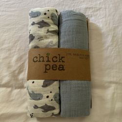 Chick Pea Two Baby boy Muslin blankets