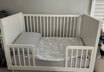 West Elm x Pottery Barn Kids Mid-Century Convertible Crib + Toddler Conversion Kit – White