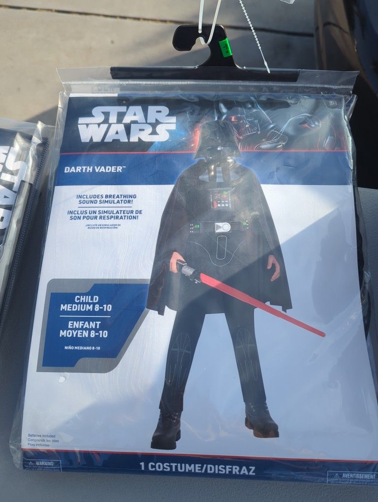 Darth Vader Costume Size  8-10 STAR WARS COSTUME 