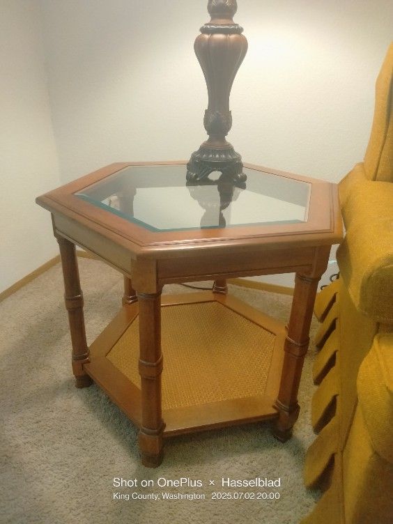 Octagon Shaped End Table