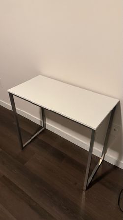 White Top Desk with Metal Frame