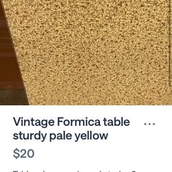 Formica Table Pale Yellow 