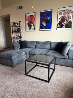 Couch with table