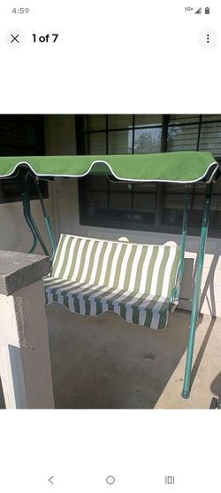 Backyard canopy swing bench