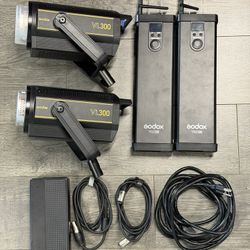 Godox VL300 LED Video Light Kit (2 Heads) – 1 Works / 1 For Parts