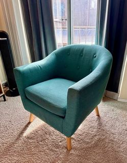 MID-CENTURY TEAL ACCENT CHAIRS – AMAZING DEAL! ✨ 1 for $60 🔥 2 for ONLY $100!