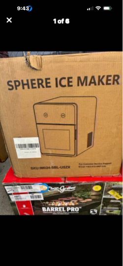 12.6 in. 22 Ibs. Whiskey Ball Shaped Cocktail Ice Portable Countertop Ice Maker in Black with Auto-Cleaning