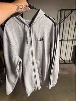 Gray men’s adidas zip up sweater 2x