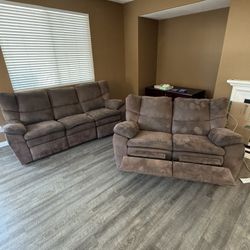 FREE RECLINING COUCH & LOVE SEAT