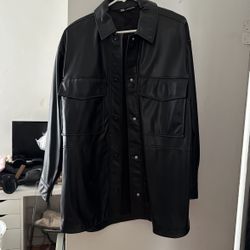 Zara Medium Leather Button Up