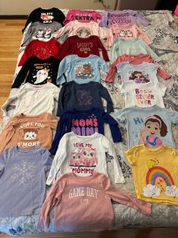 Toddler Girls Long Sleeve/Short Sleeve Shirts Bundle