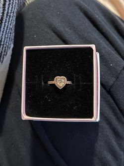 Pink Pandora heart promise ring. size 4.5