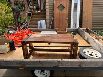 Vintage Wooden Bench, Solid and Surdy, 40w,18 deep, 16 high, $25