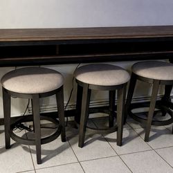 Charleston 4-pc. Console Bar with Stools -Raymour & Flanigan