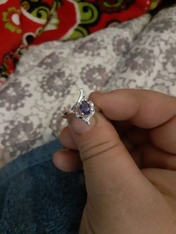 Purple stoned ring