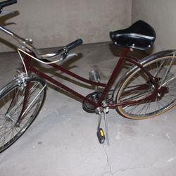 Burgundy Fixed Gear Bike