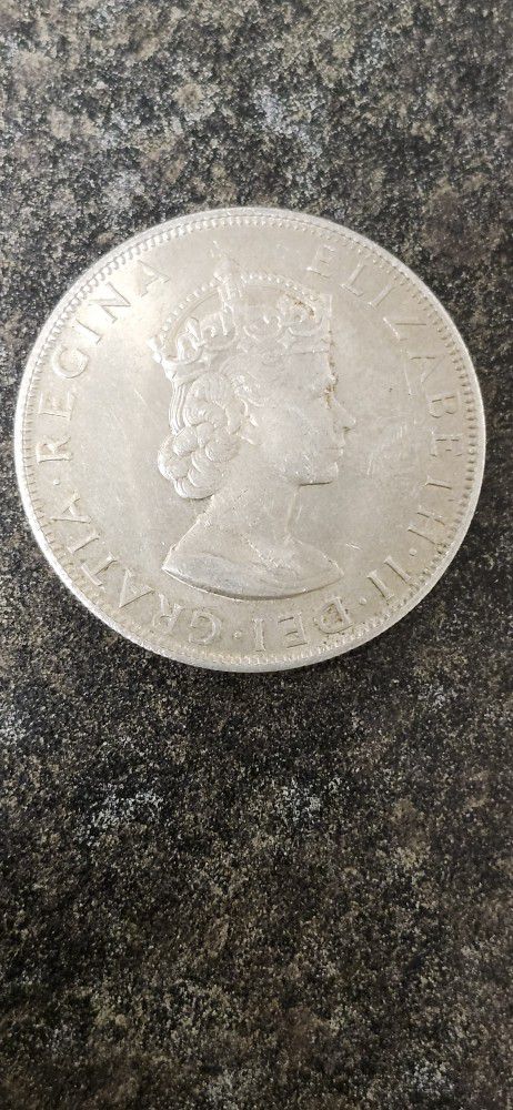 SILVER - WORLD COIN - 1964 Bermuda 1 Crown - World Silver Coin