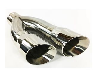 Exhaust Tip 3.00" Inlet 4.00" Outlet 16.00" long Dual Slant Angle Stainless Steel WDWD304016-300-SS Wesdon Exhaust Tip