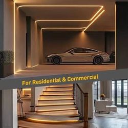 65.5 Ft Shine Decor 3D LED Neon Rope Lights AC 120V, Top & Side Bend 400LM Dotless, Driverless IP65 Waterproof Cold-Resistant ETL Silicone Strip for H