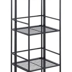 Convenience Concepts 5-Tier Folding Metal Shelf, Black