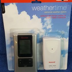 NEW Honeywell TE109NL Personal Weather Station with Outside Wireless Temperature Sensor - Quartz Alarm Clock